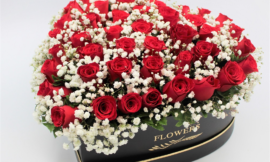 Per la Festa della Donna, Cuore di Rose Rosse in Scatola
